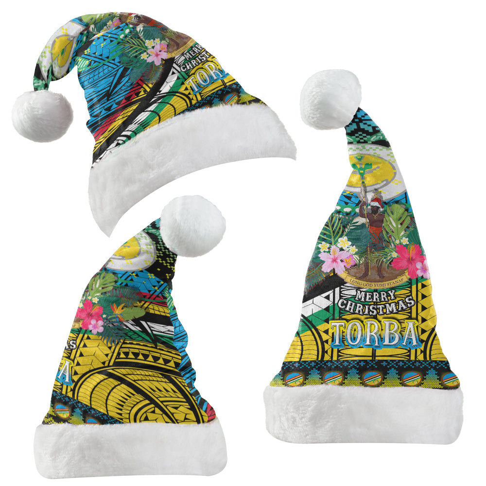Torba Polynesian Christmas Hat - Torba Vanuatu Coat of Arms Christmas Hat Polynesian Patterns Christmas Hat