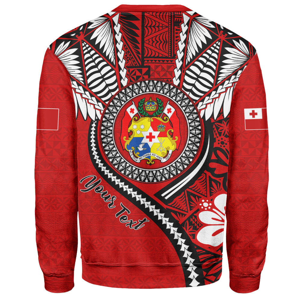 Tonga Sweatshirt Custom Tribal Ngatu Pattern Circle Style