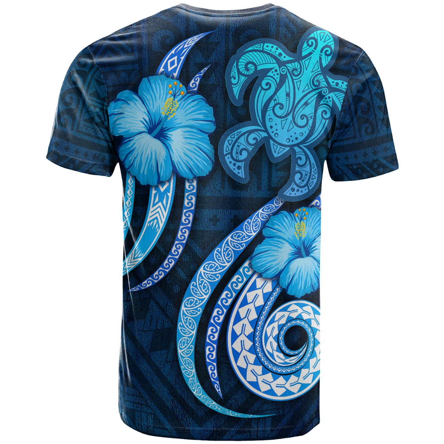 Hawaii Kanaka Maoli Personalised T-Shirts - Turtle and Tribal Tattoo Of Polynesian