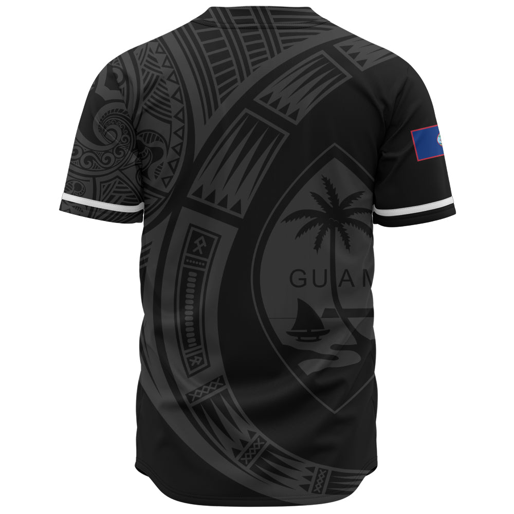 Guam Baseball Shirt Polynesia Tribal Spirits Of Guam Seal