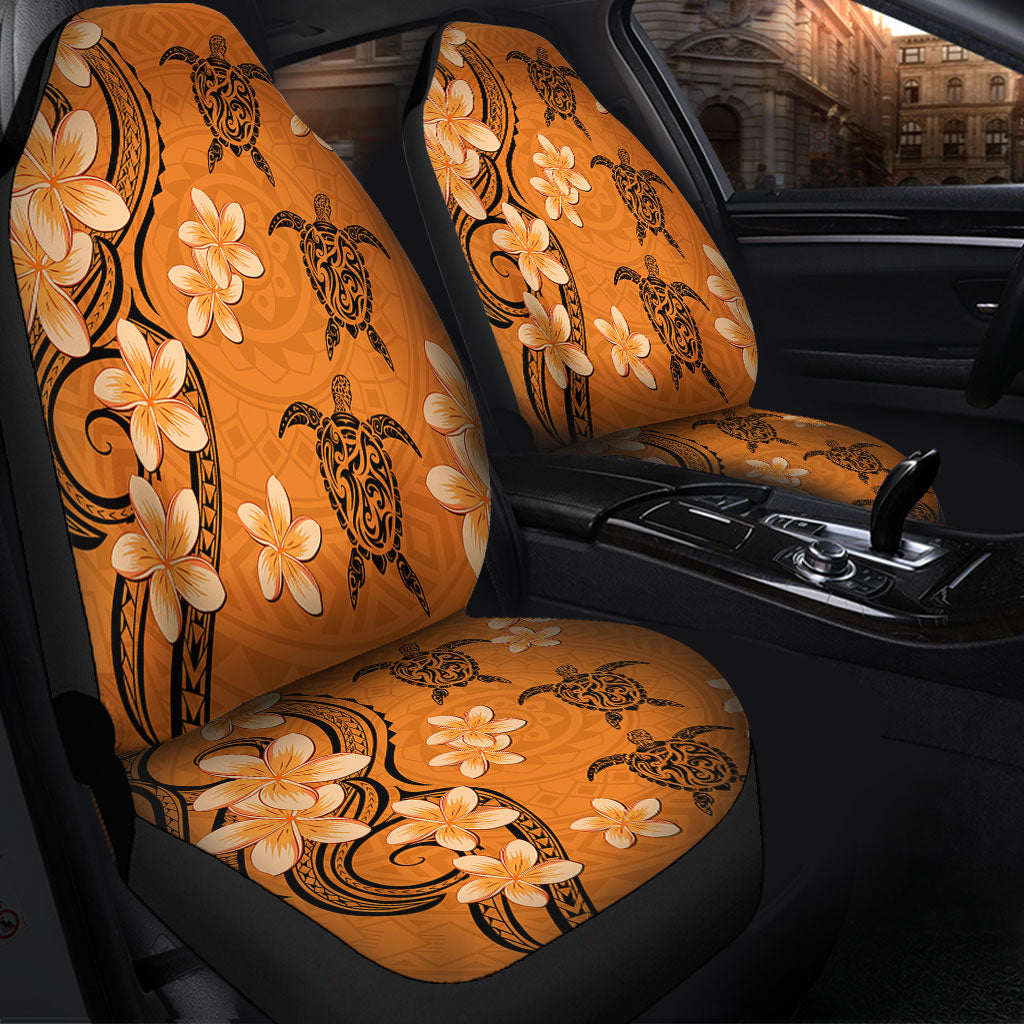 Hawaii Car Seat Covers Tribal Tattoo Polynesia Plumeria Flower