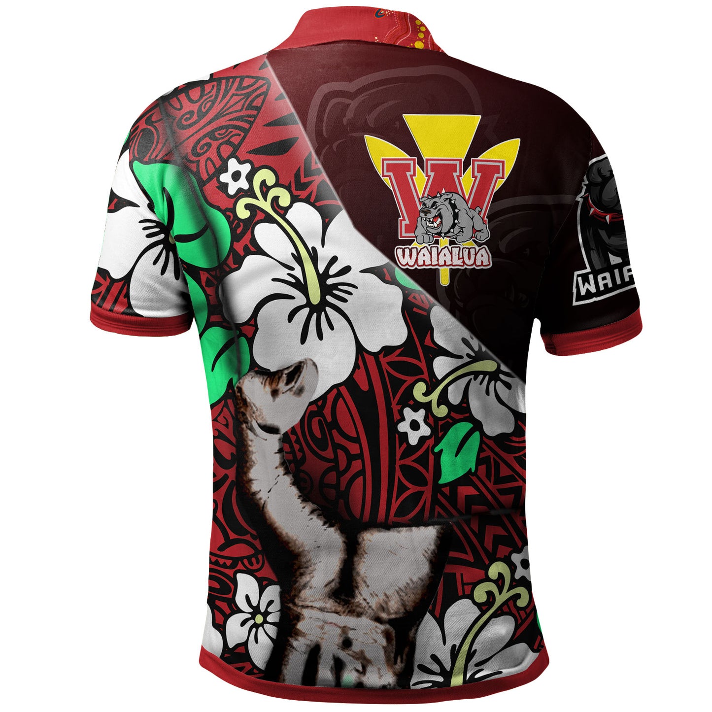 Hawaii Waialua School Polynesian Custom Patronage Polo Shirt - The Waialua High & Intermediate School Bloods In My Veins