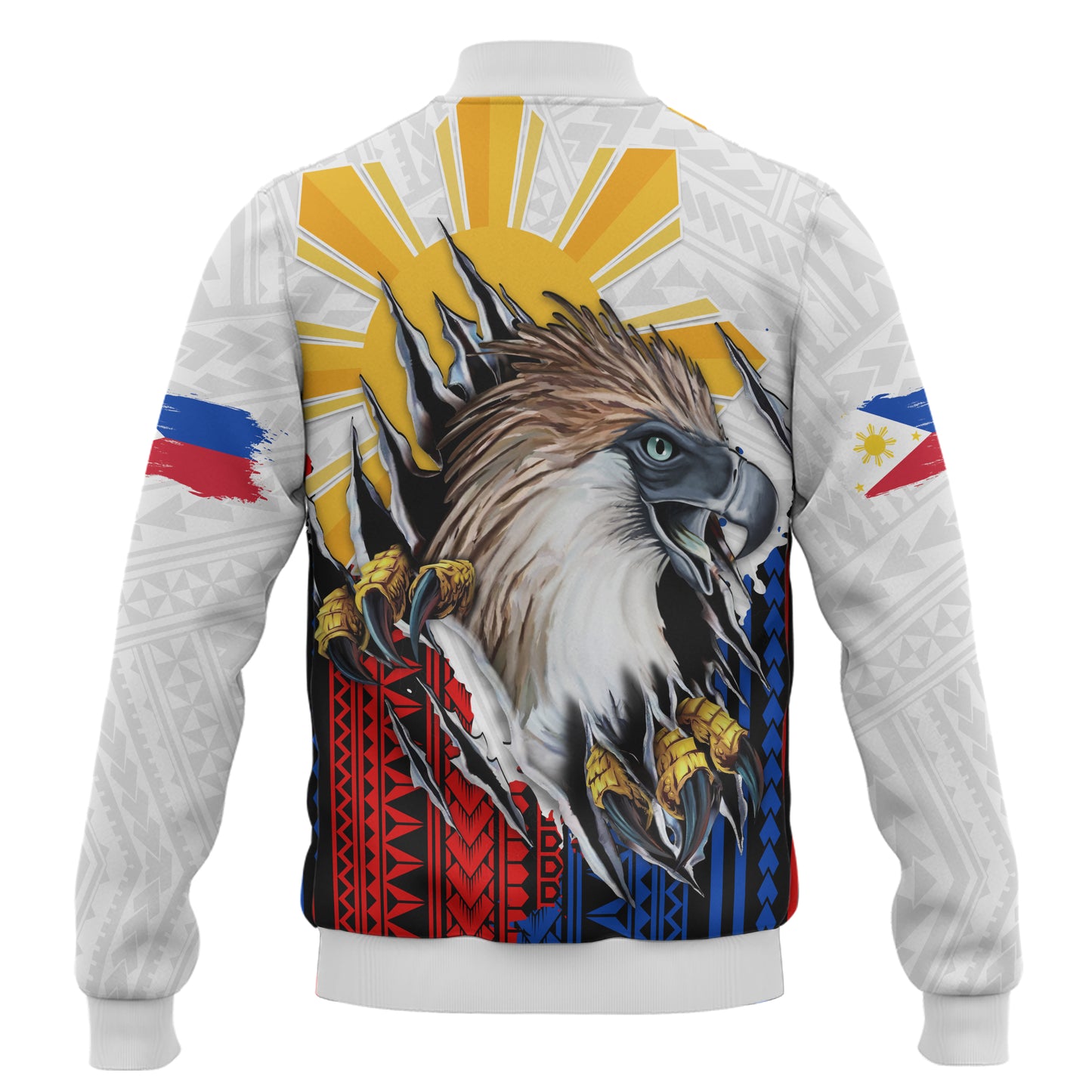 Philippines Filipinos Baseball Jacket Eagle Claws Scratching Grunge Style