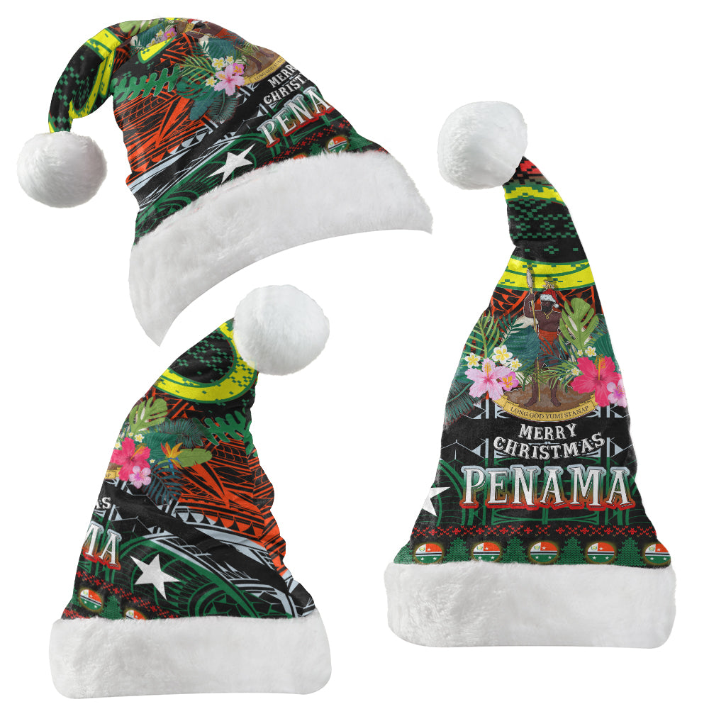 Penama Polynesian Christmas Hat - Penama Vanuatu Coat of Arms Christmas Hat Polynesian Patterns Christmas Hat