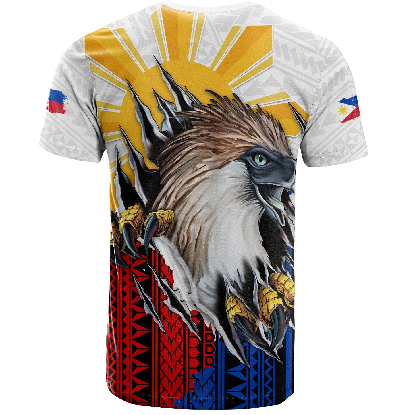 Philippines Filipinos T-Shirt Eagle Claws Scratching Grunge Style