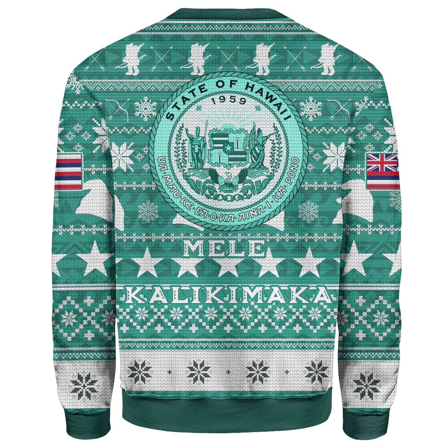 Hawaii Sweatshirt Custom Ugly Gnome Packing Out a Unicorn Hawaiian Christmas