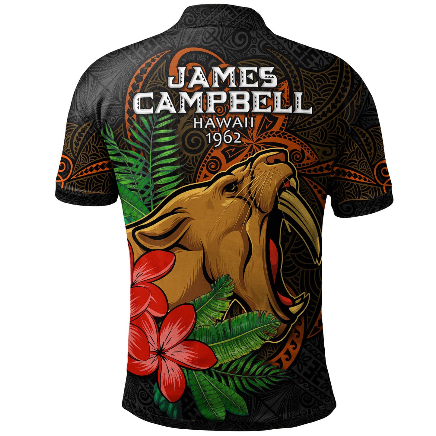 Hawaii Custom Personalised Polo Shirt - James Campbell High School Polynesian Tribal Pattern
