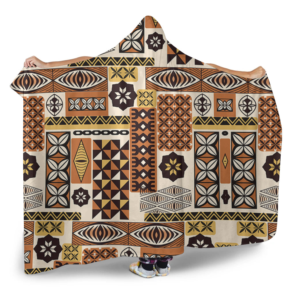Tonga Hooded Blanket Ngatu Tapa Pattern