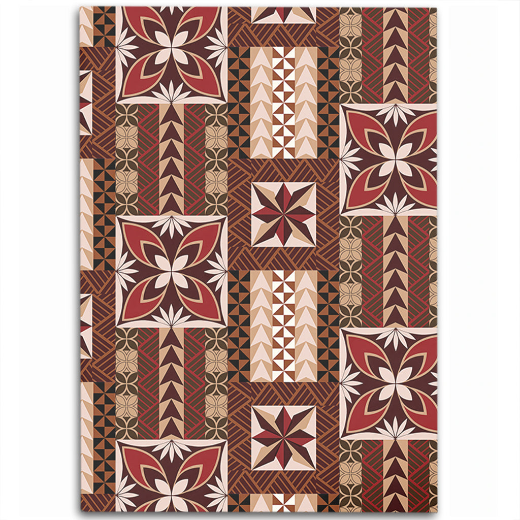 Samoa Area Rug Siapo Pattern Print