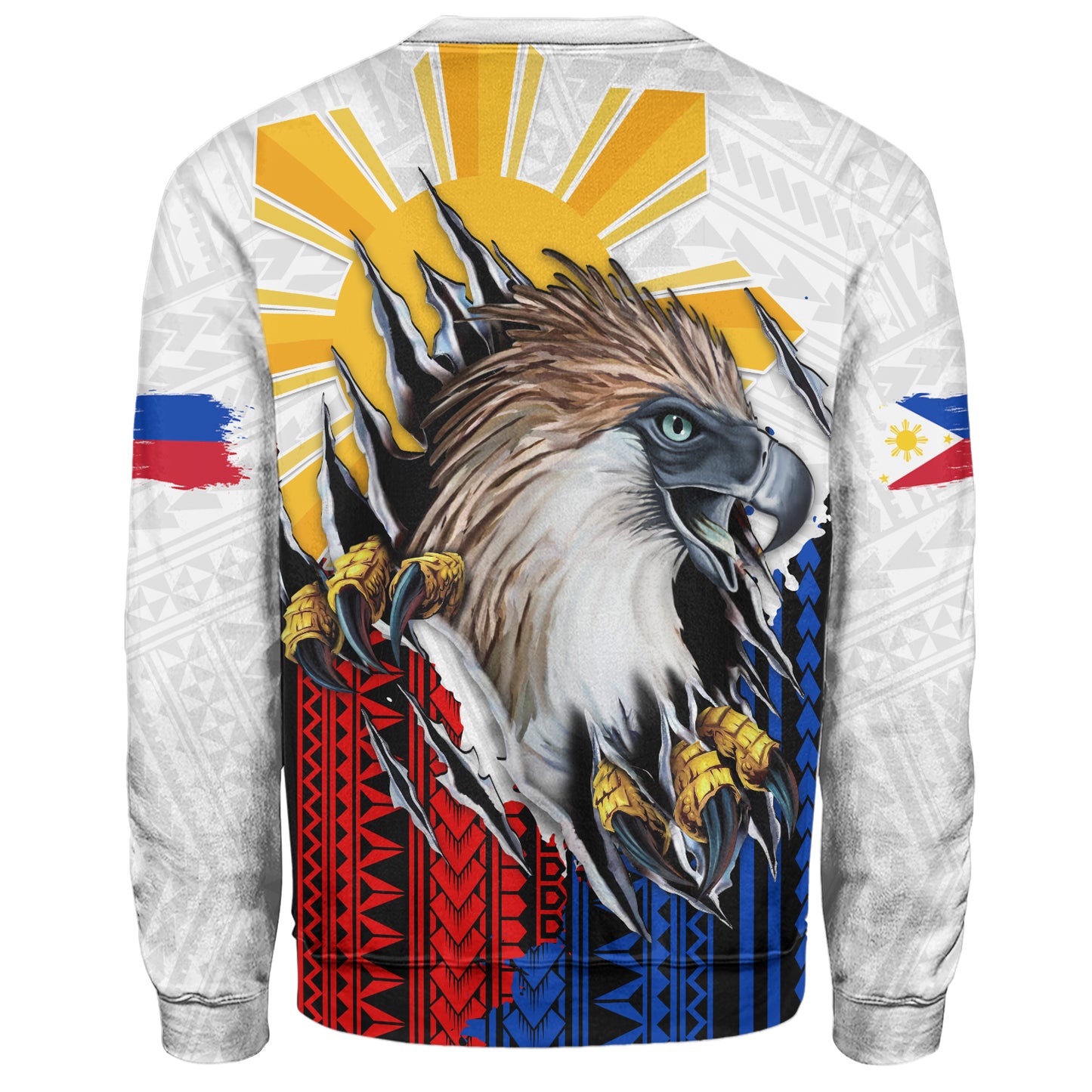 Philippines Filipinos Sweatshirt Eagle Claws Scratching Grunge Style