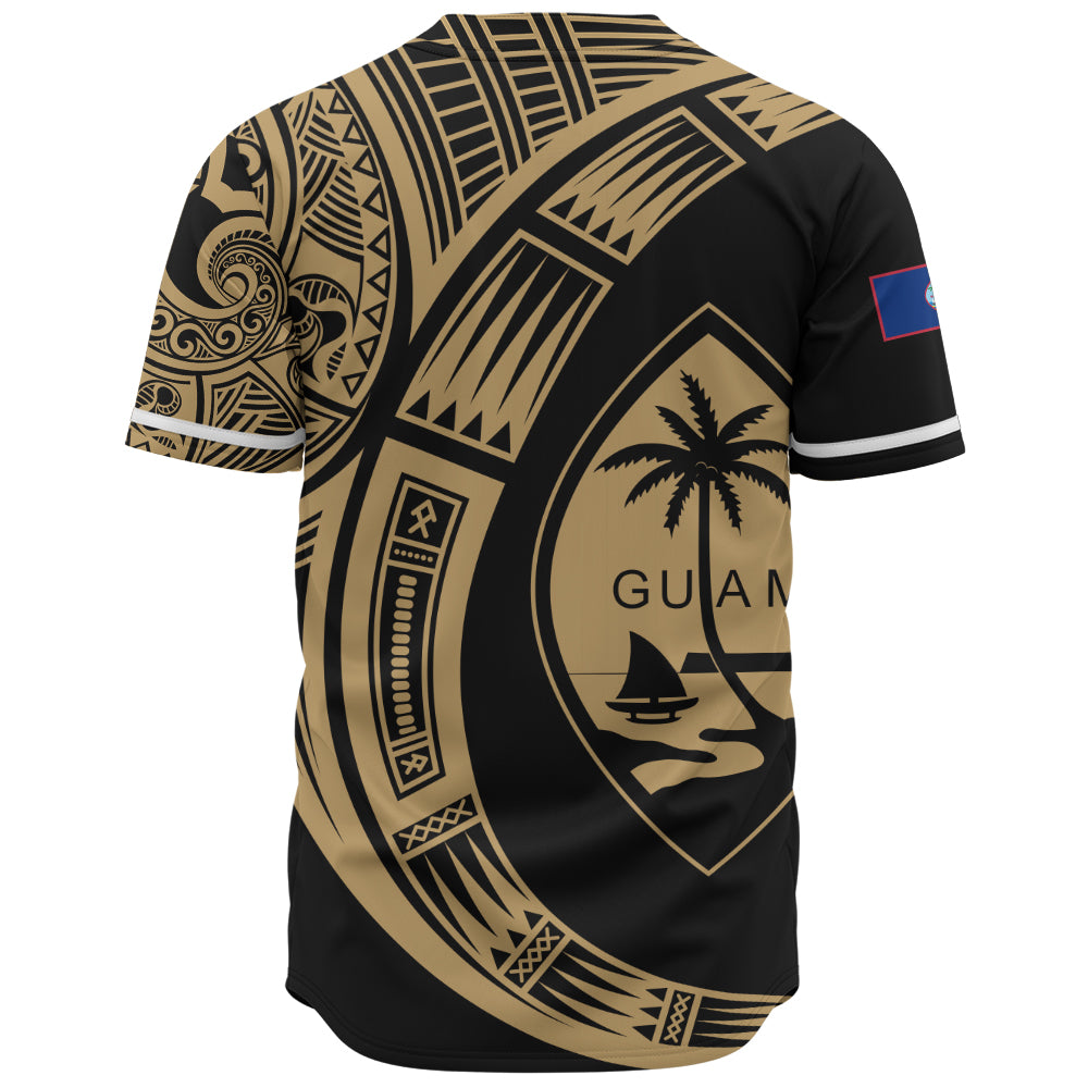 Guam Baseball Shirt Polynesia Tribal Spirits Of Guam Seal