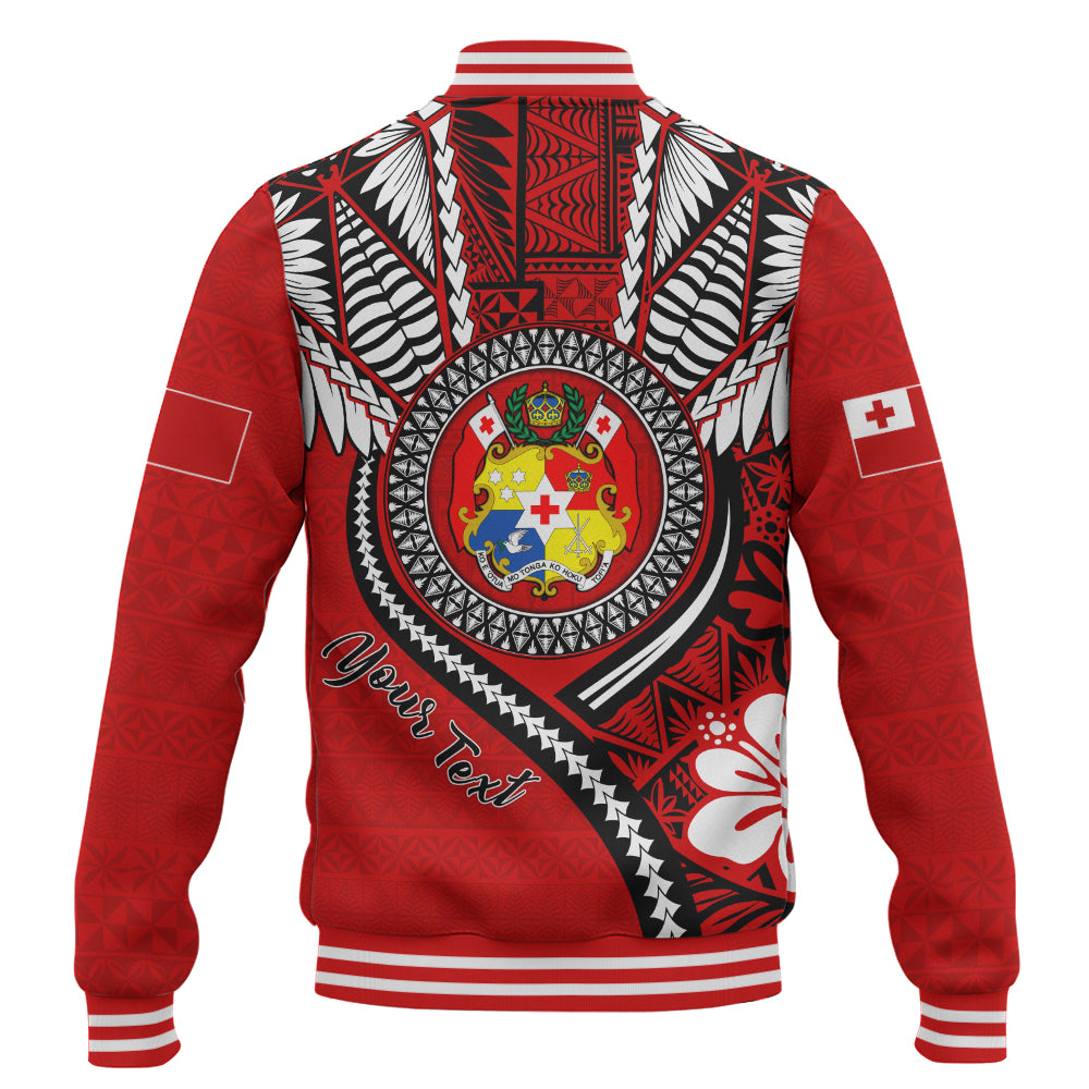 Tonga Baseball Jacket Custom Tribal Ngatu Pattern Circle Style