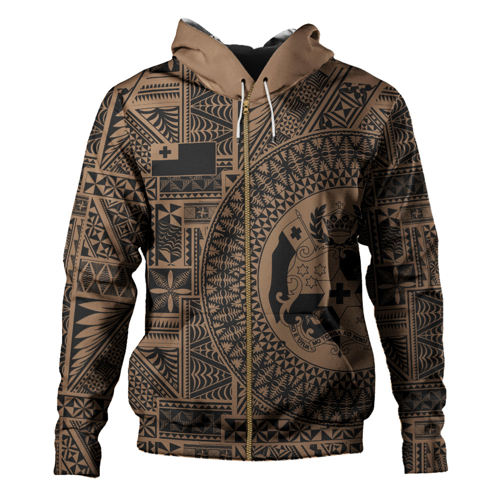 Tonga Hoodie Royal Seal Tribal Pattern