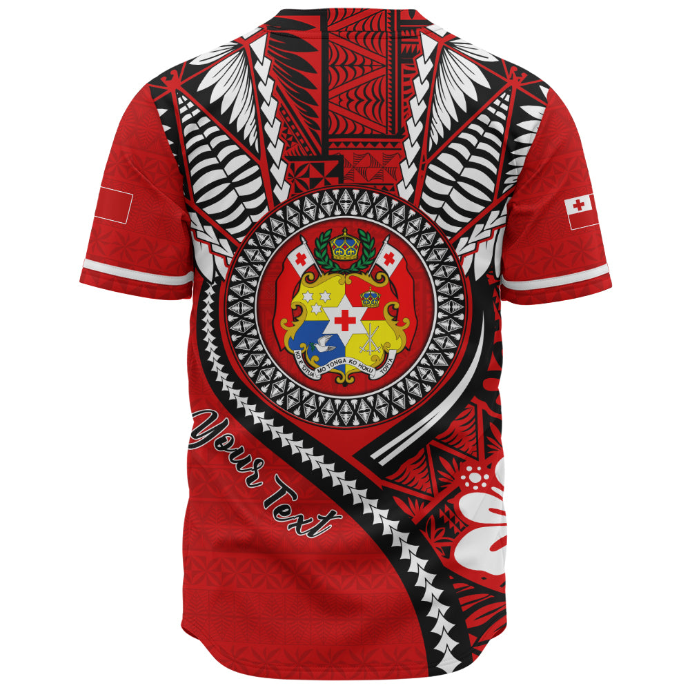 Tonga Baseball Shirt Custom Tribal Ngatu Pattern Circle Style