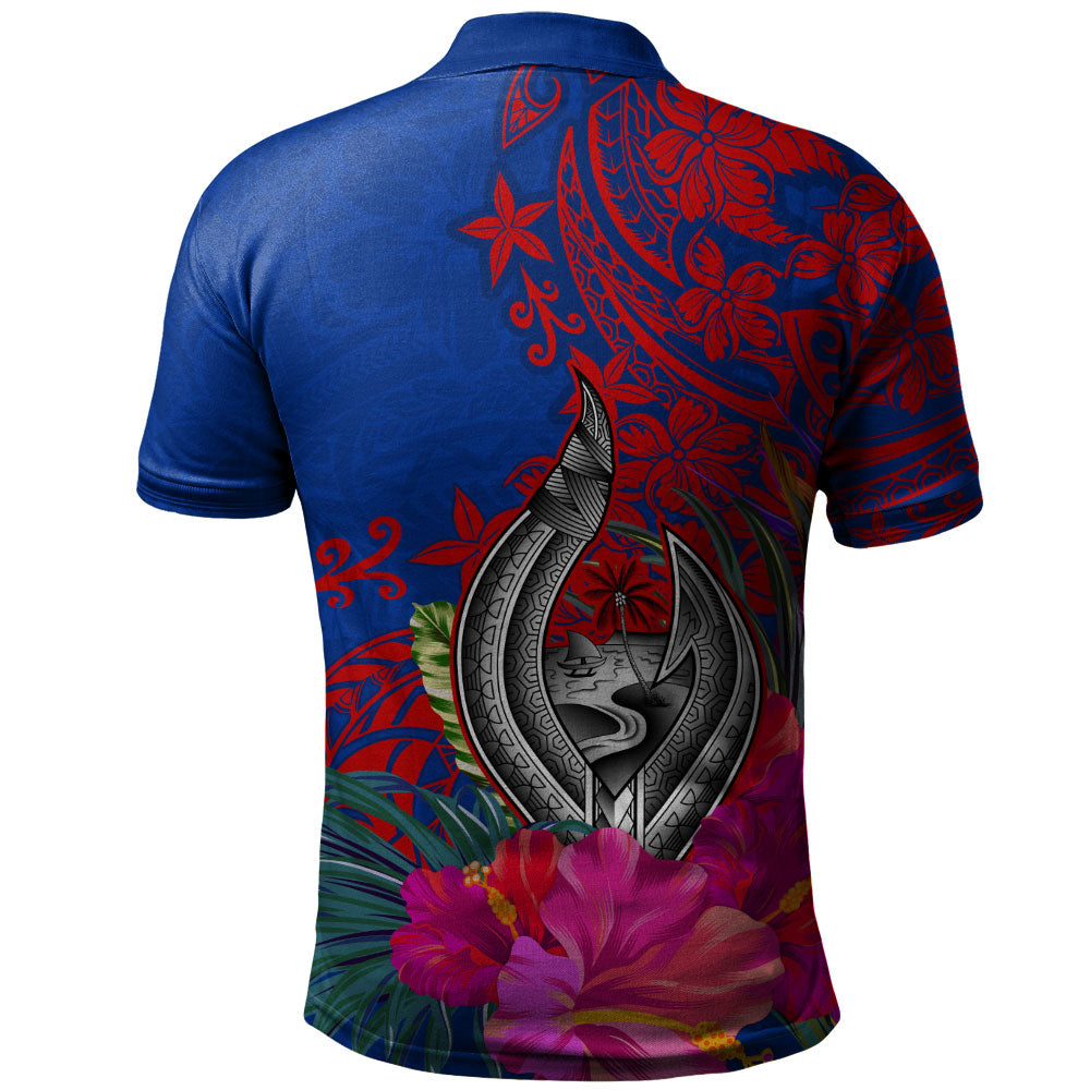 Guam Polo Shirt Flag Tribal Tropical Style