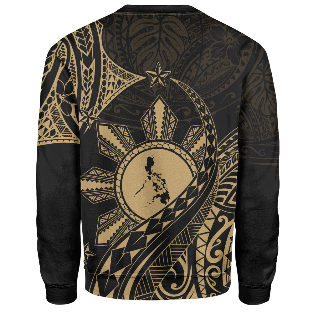 Philippines Filipinos Sweatshirt Filipino Polynesia Star With Tribal Design