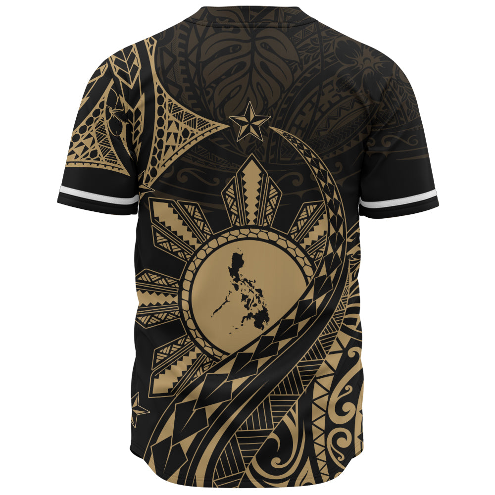 Philippines Filipinos Baseball Shirt Filipino Polynesia Star With Tribal Design