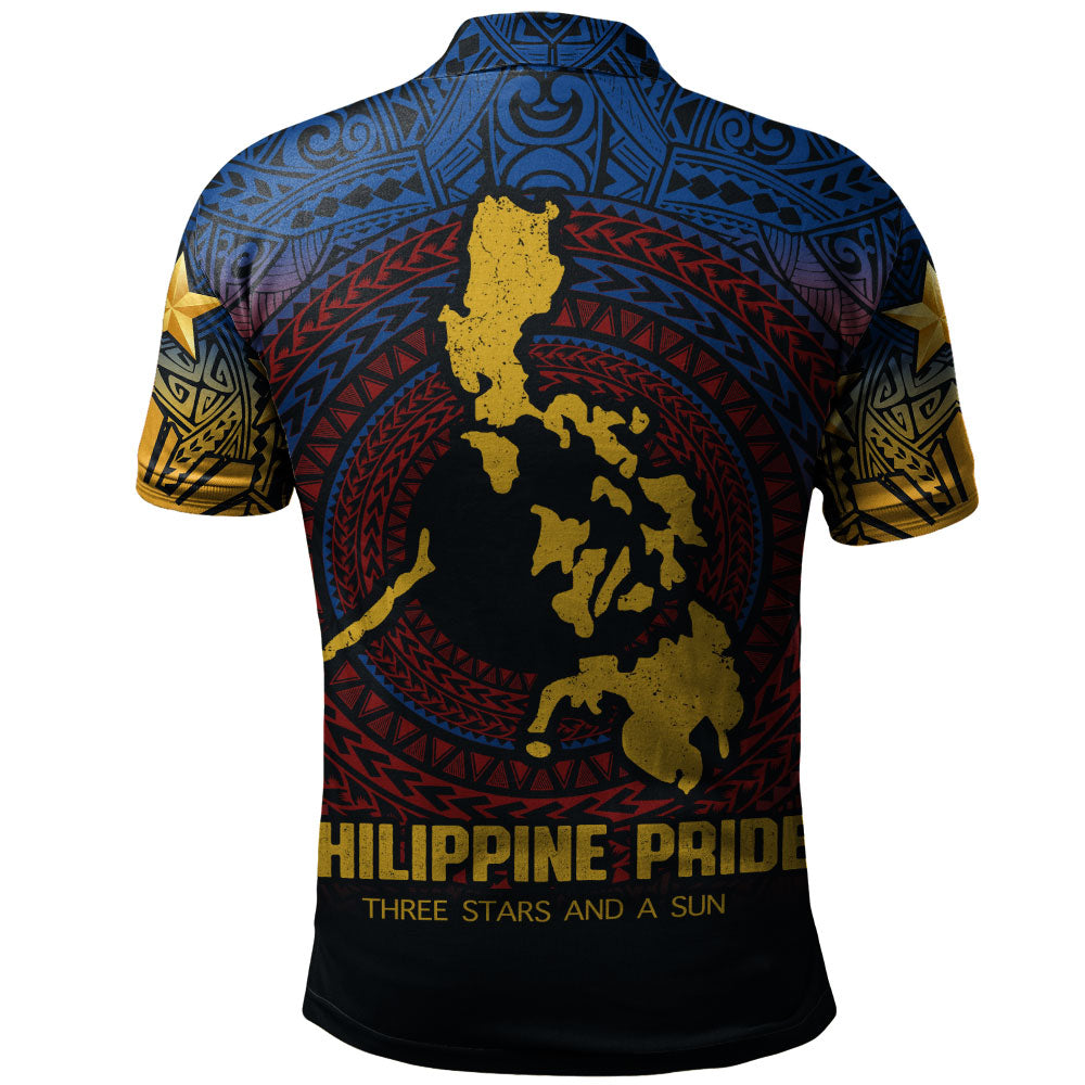 Philippines Filipinos Polo Shirt Philippine Pride Three Stars and A Sun