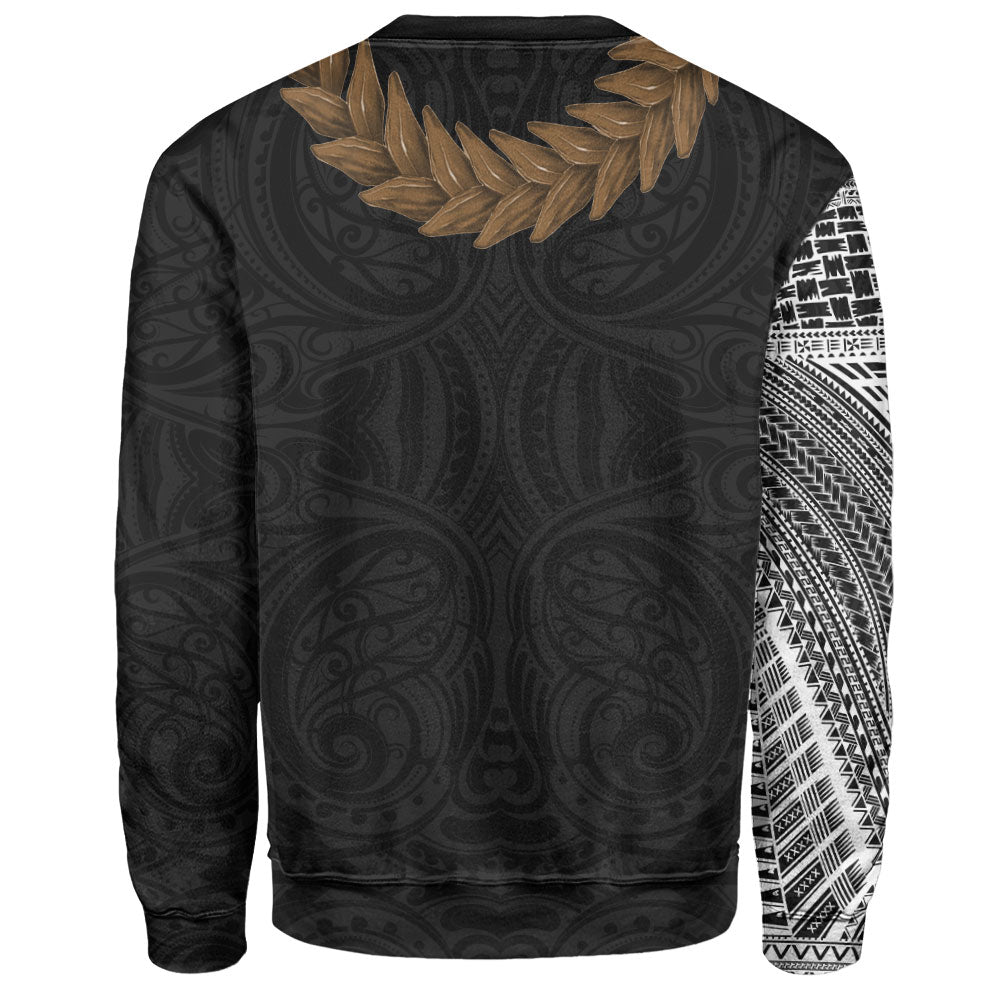 Samoa Sweatshirt Tattoo Roman Reigns With Ula Fala Style Brown
