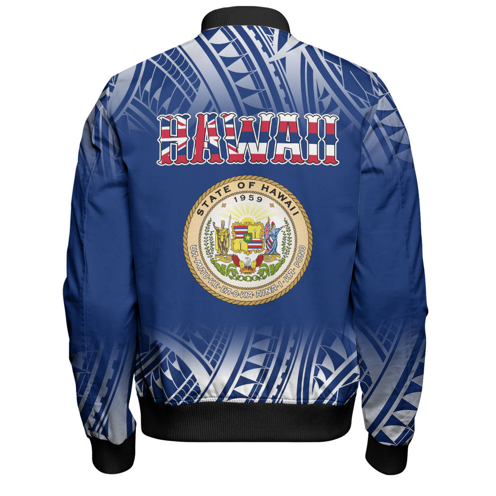 Hawaii Bomber Jacket Polynesian Tribal Aloha Hawaii Flag