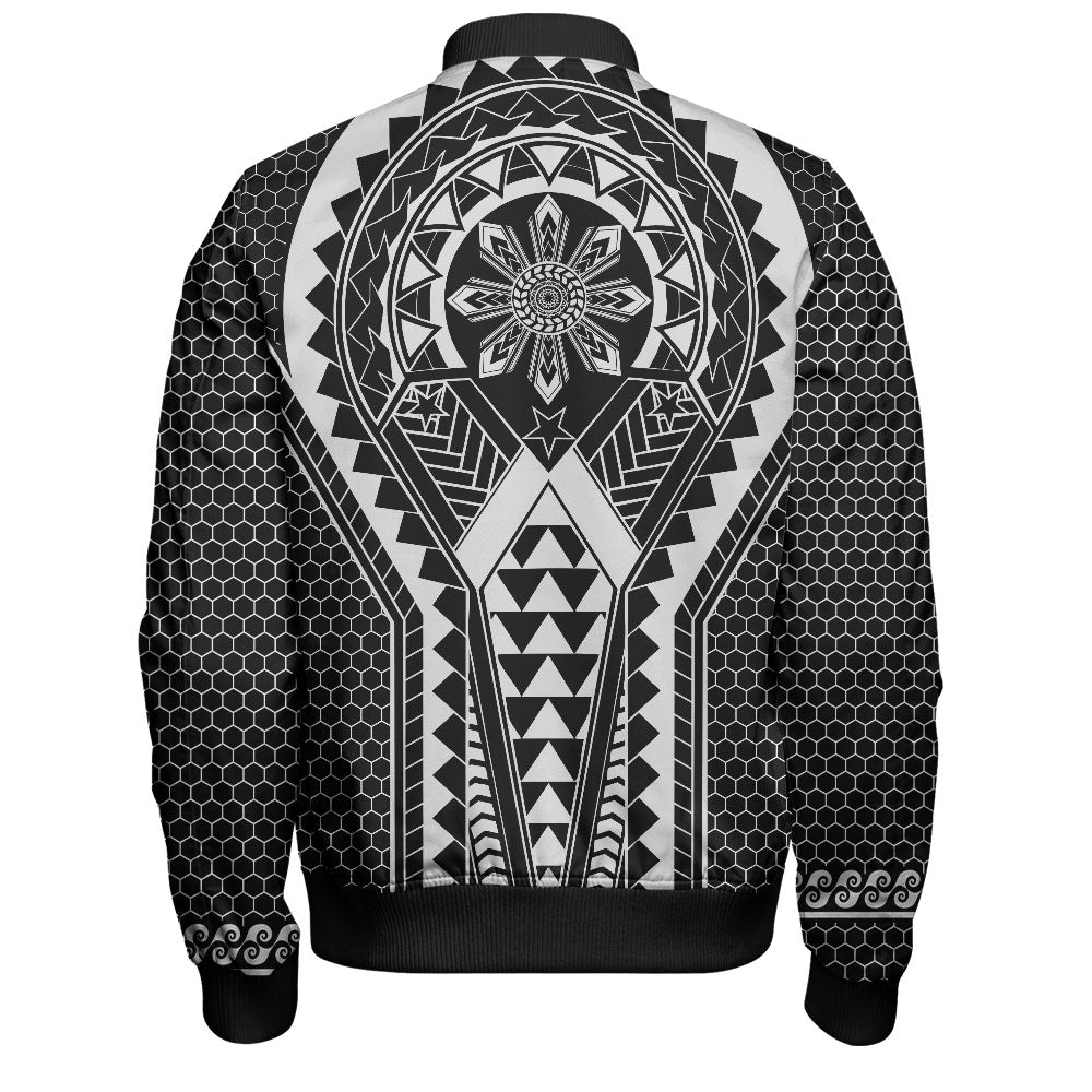 Philippines Filipinos Bomber Jacket Batok Filipino Tattoo Style