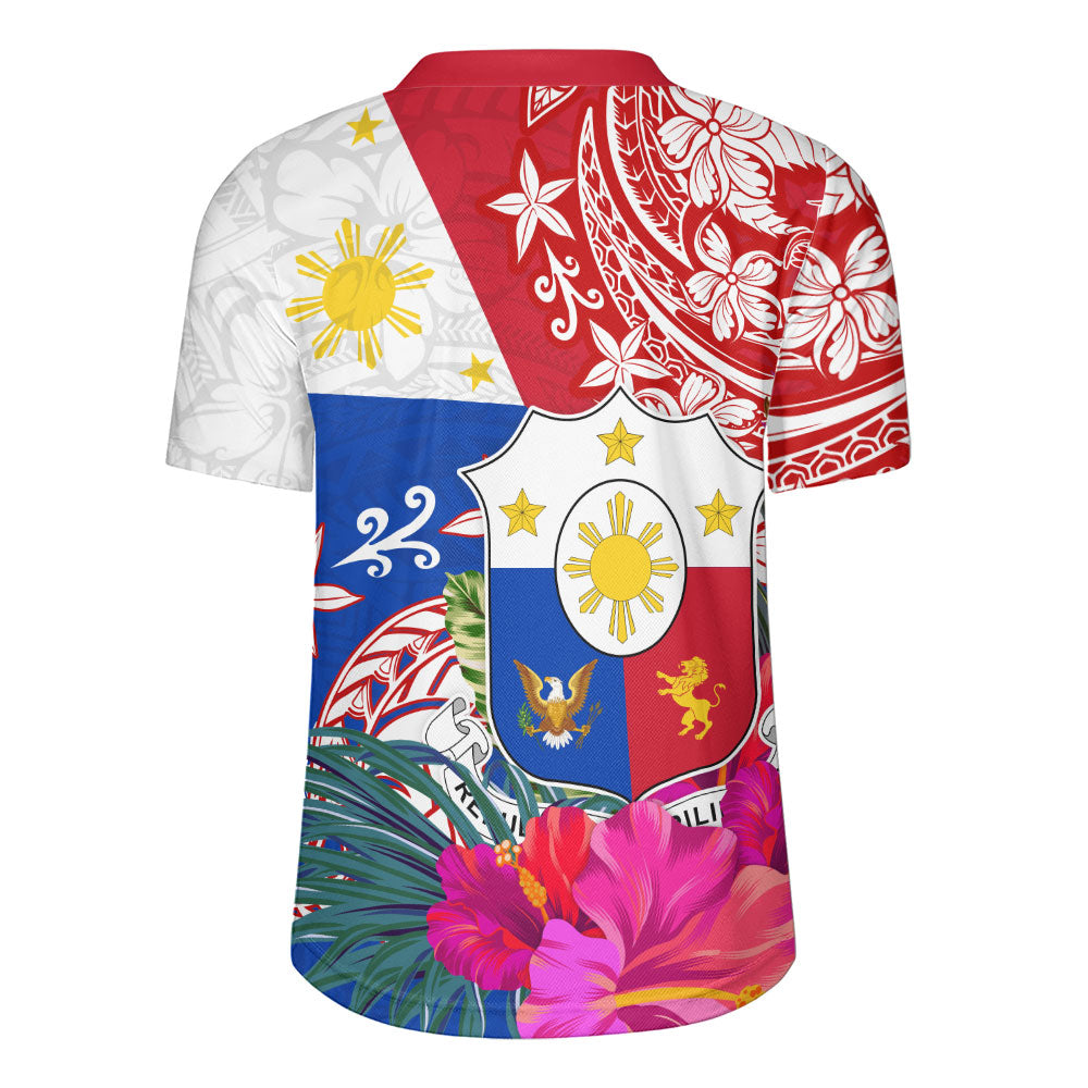 Philippines Filipinos Rugby Jersey Flag Tribal Tropical Style