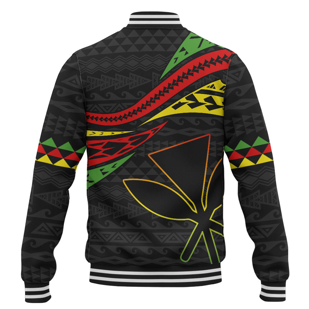 Hawaii Baseball Jacket Polynesian Tribal Tattoo Ethnic Design