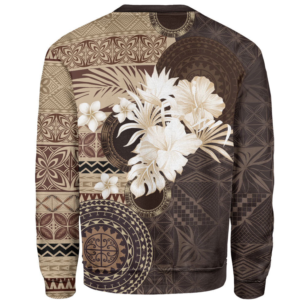 Samoa Sweatshirt Siapo Motif Print Fabric