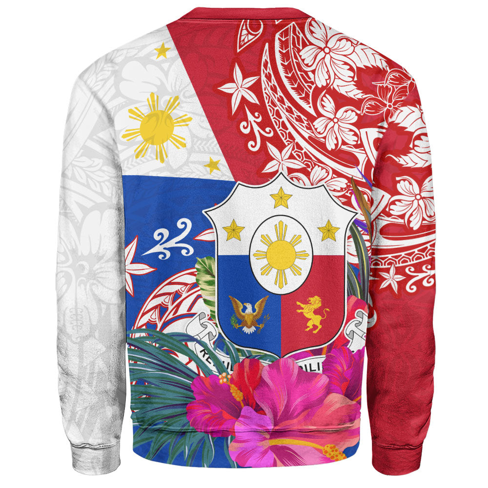 Philippines Filipinos Sweatshirt Flag Tribal Tropical Style