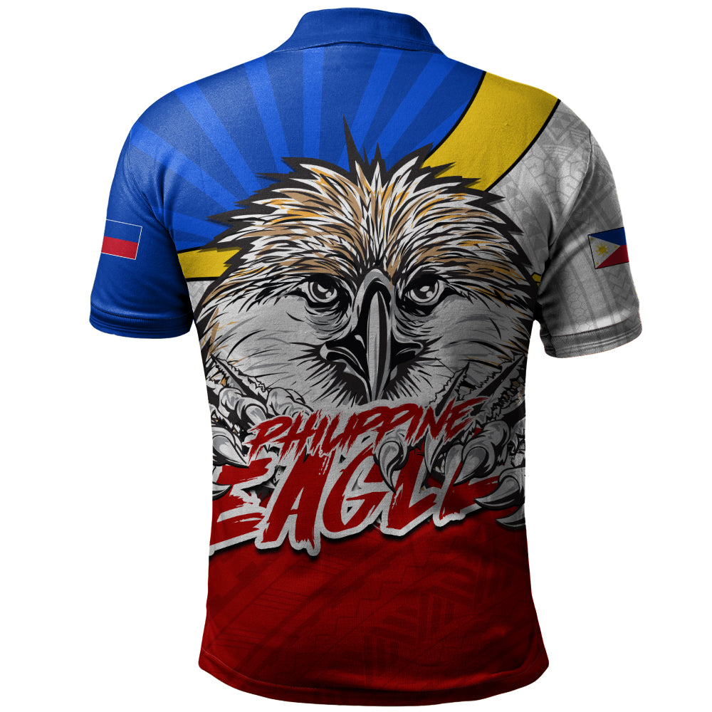 Philippines Filipinos Polo Shirt Tribal Tattoo Flag Eagle Animal