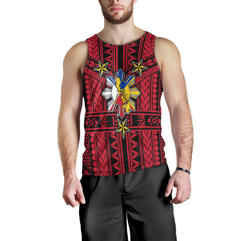 Philippines Tank Top - Filipino Sun And Stars Tribal Tattoo Patterns Style