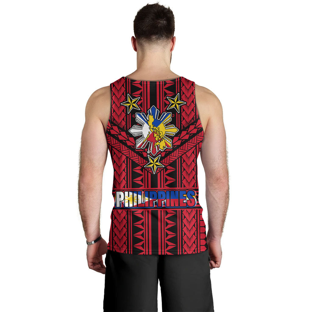 Philippines Tank Top - Filipino Sun And Stars Tribal Tattoo Patterns Style