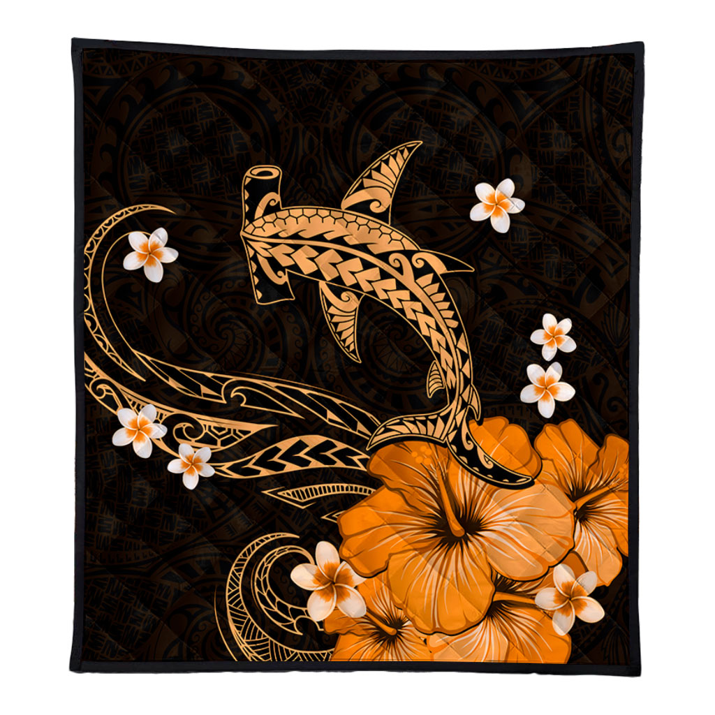 Hawaii Premium Quilt Shark Polynesia Tribal Tattoo
