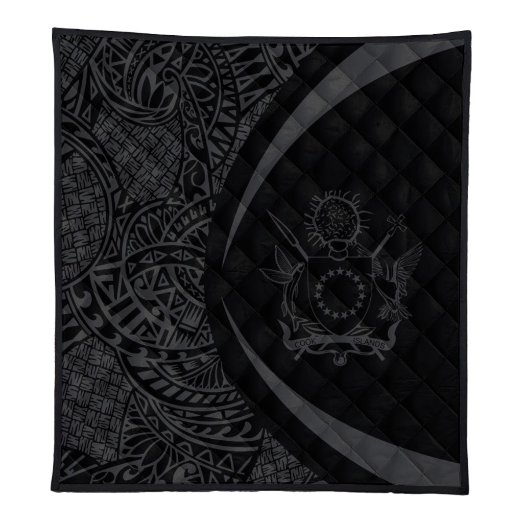 Cook Islands Premium Quilt Lauhala Gray Circle Style