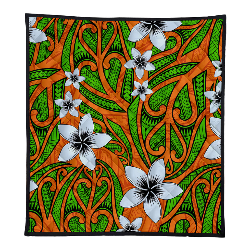 New Zealand Premium Quilt Maori Pattern Plumeria