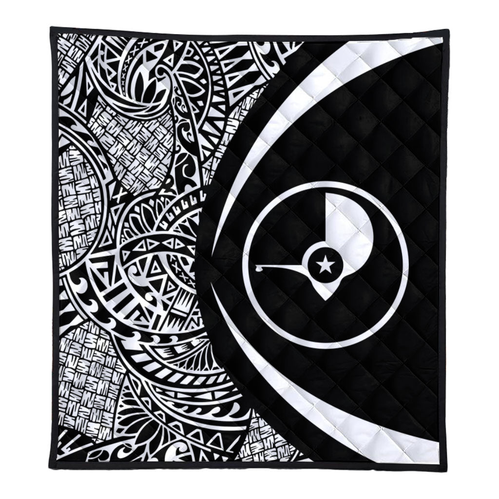 Yap State Premium Quilt Lauhala White Circle Style