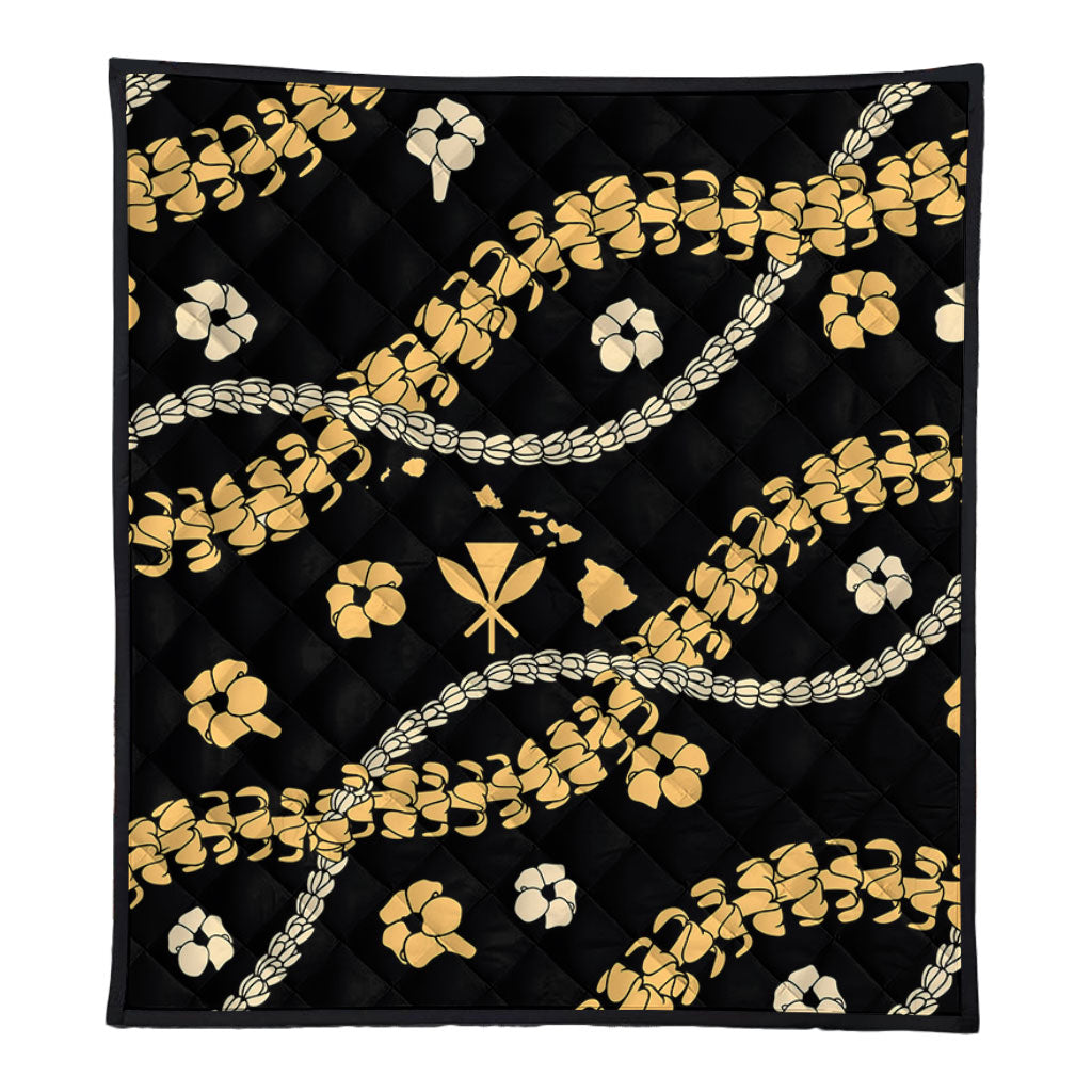 Hawaii Premium Quilt Curve Floral Lei