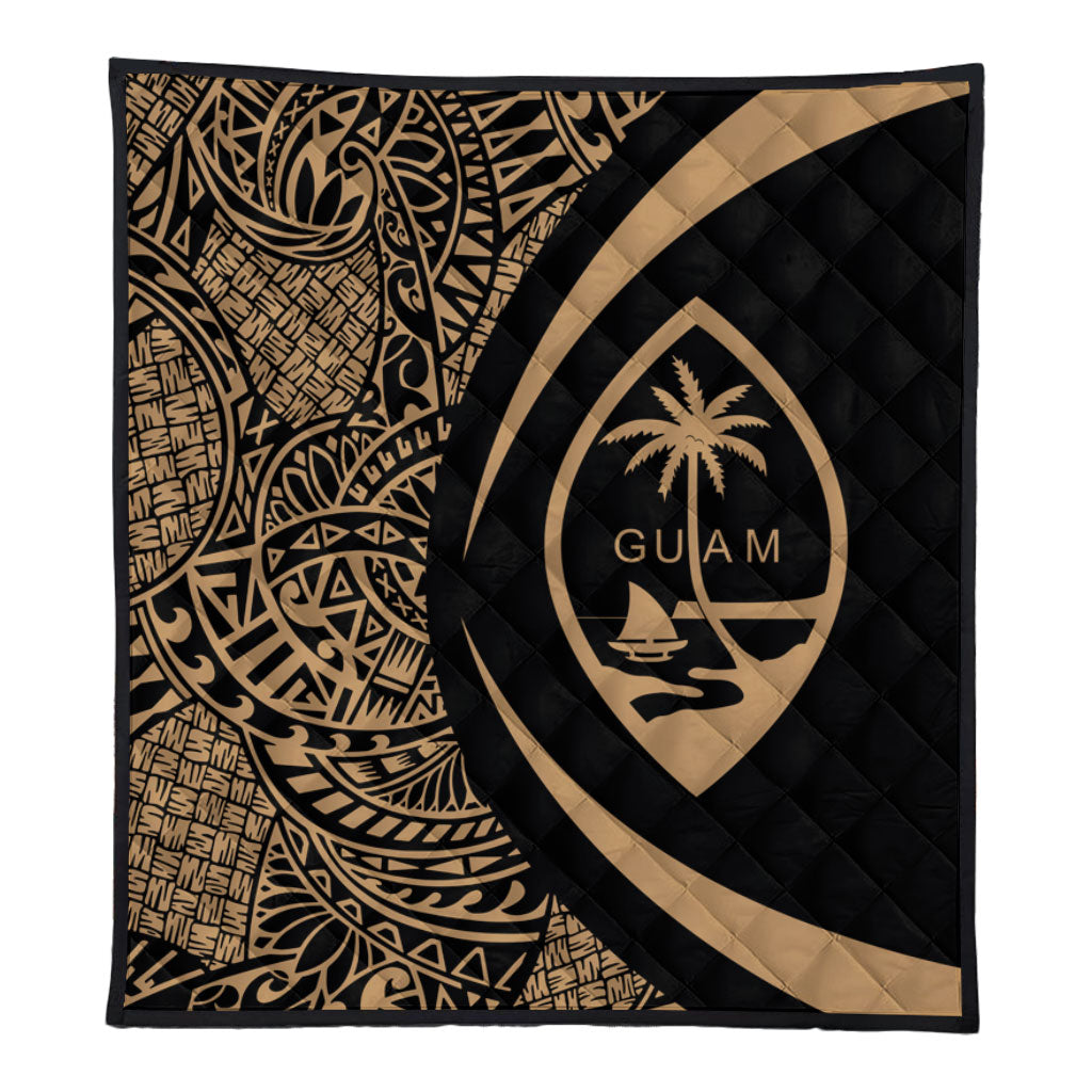 Guam Premium Quilt Lauhala Gold Circle Style