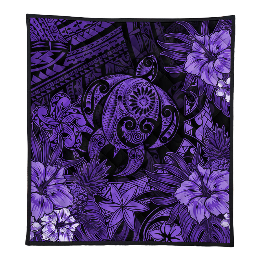 Hawaii Premium Quilt Tribal Polynesia Sea Turtle Design Pacific Dream