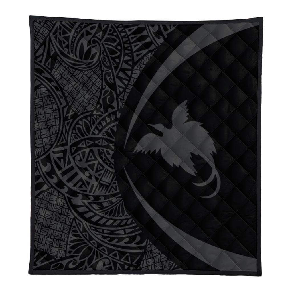 Papua New Guinea Premium Quilt Lauhala Gray Circle Style
