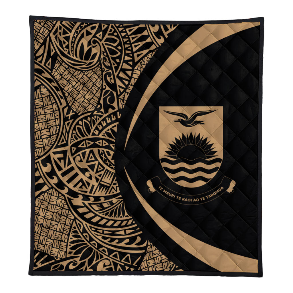 Kiribati Premium Quilt Lauhala Gold Circle Style