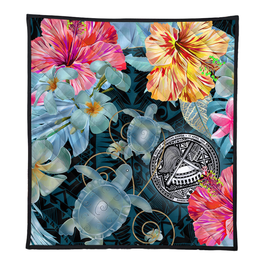 American Samoa Premium Quilt Turtle Tropical Beach