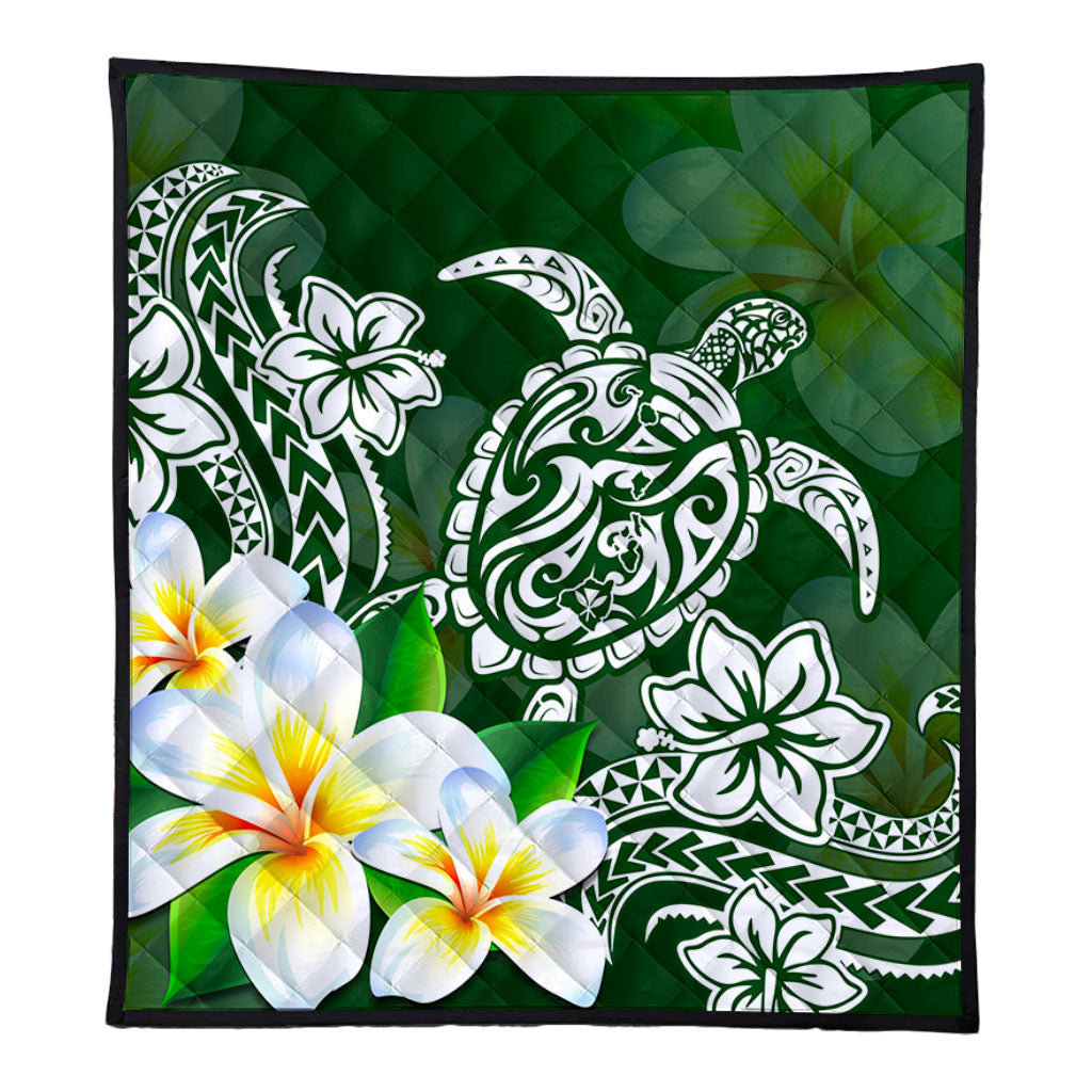 Hawaii Premium Quilt Polynesian Turtle Tattoo Plumeria Original Style