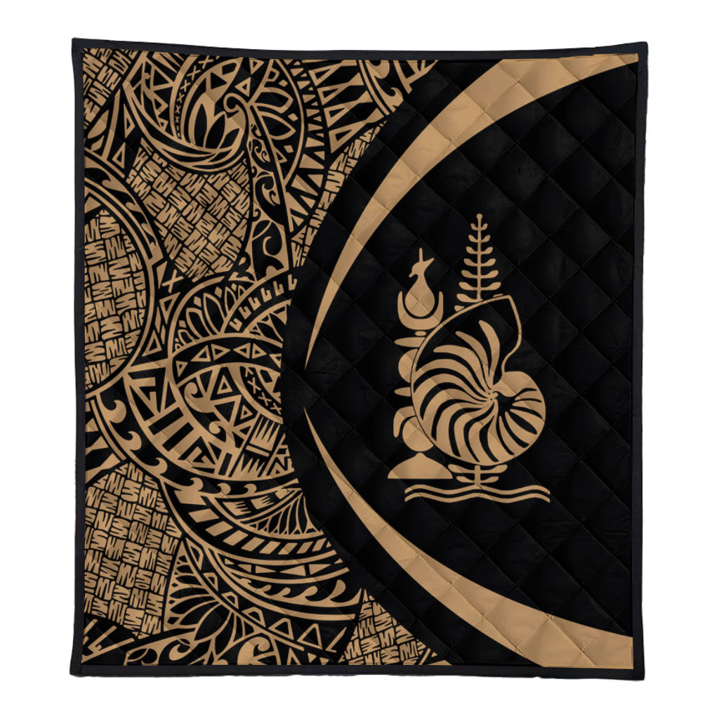 New Caledonia Premium Quilt Lauhala Gold Circle Style