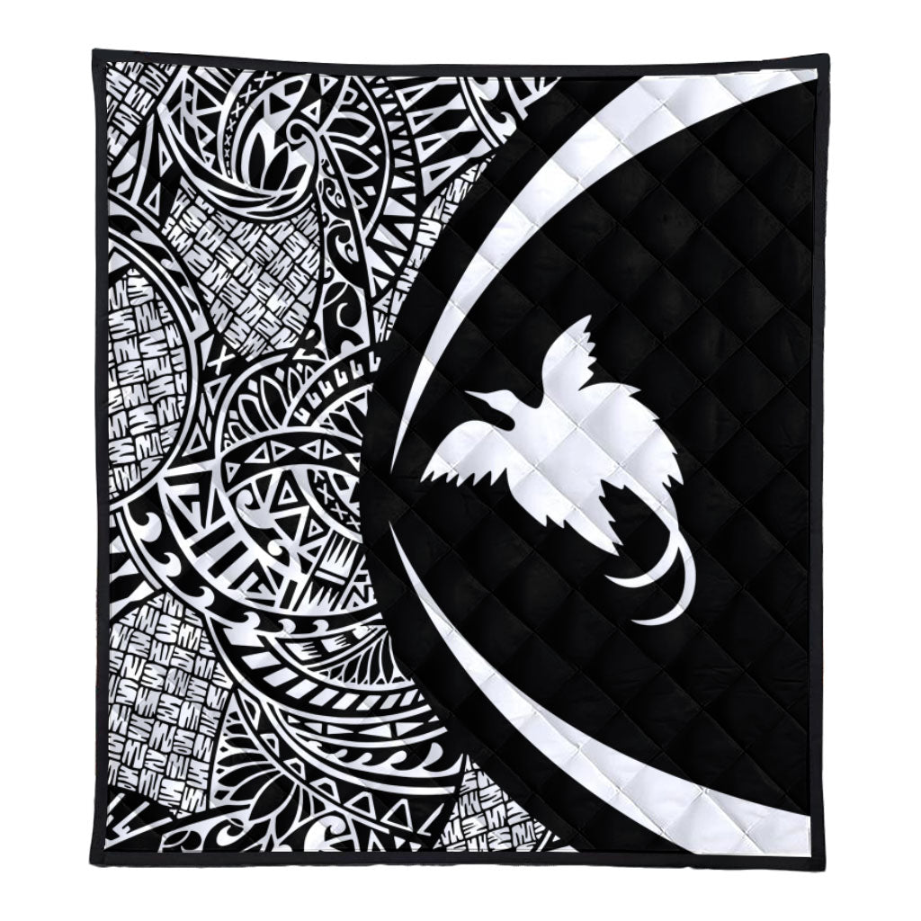 Papua New Guinea Premium Quilt Lauhala White Circle Style