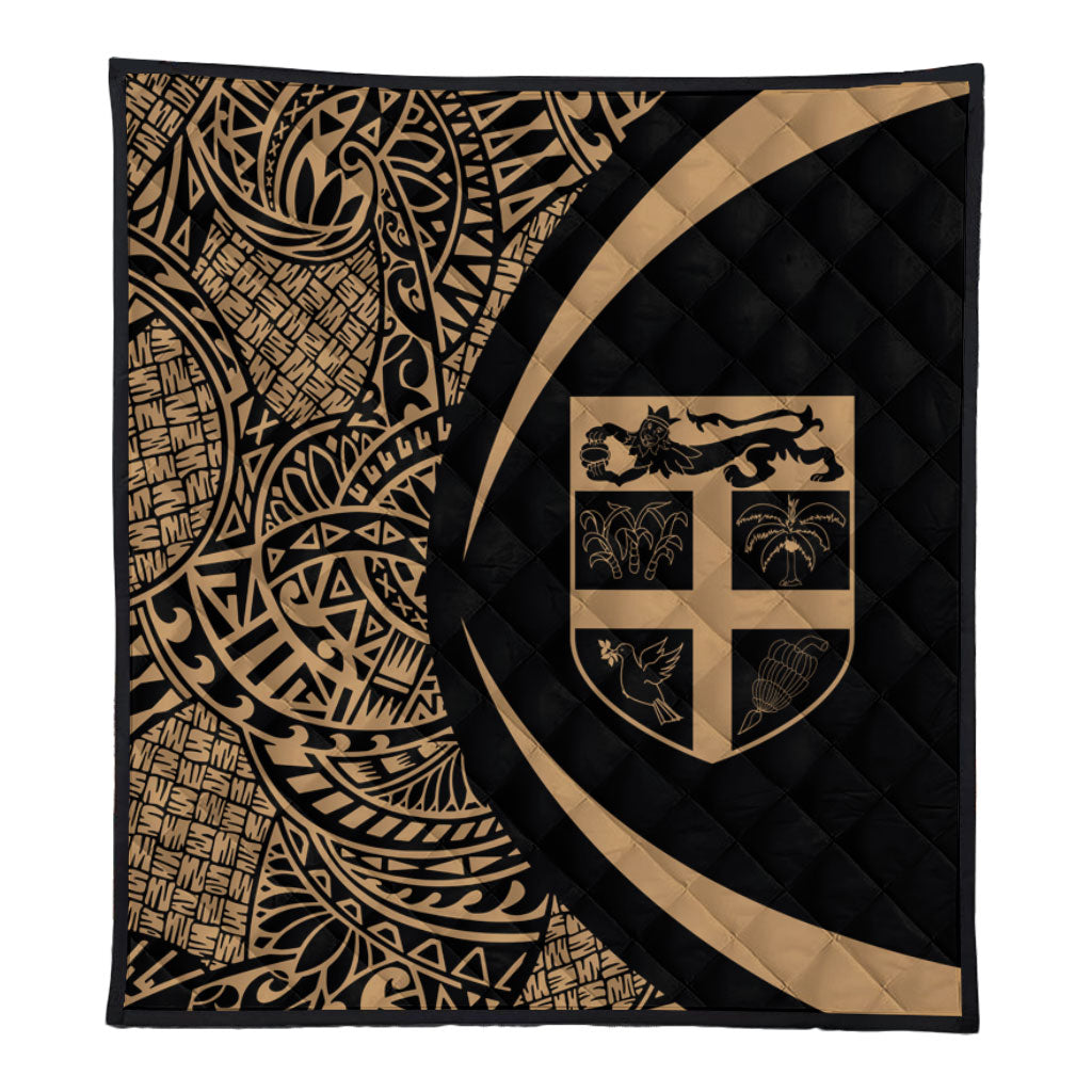 Fiji Premium Quilt Lauhala Gold Circle Style