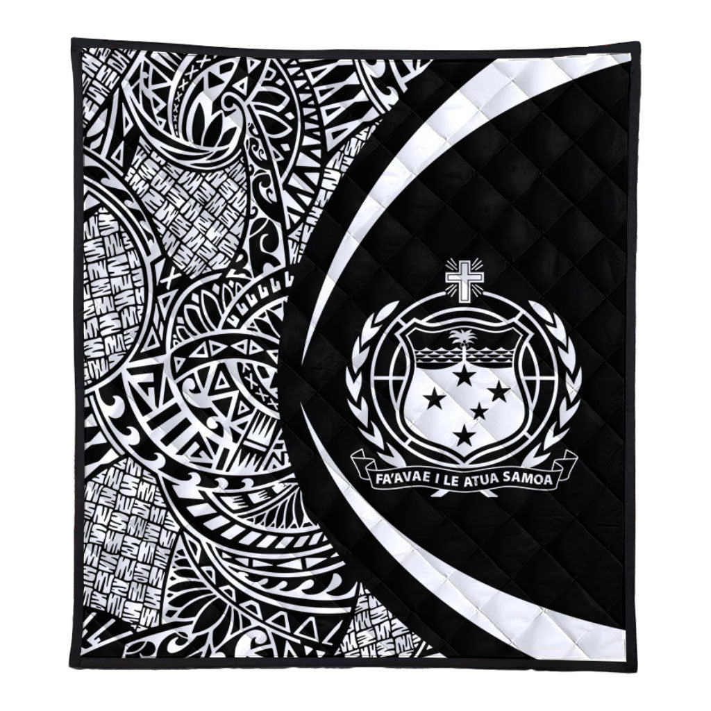 Samoa Premium Quilt Lauhala White Circle Style