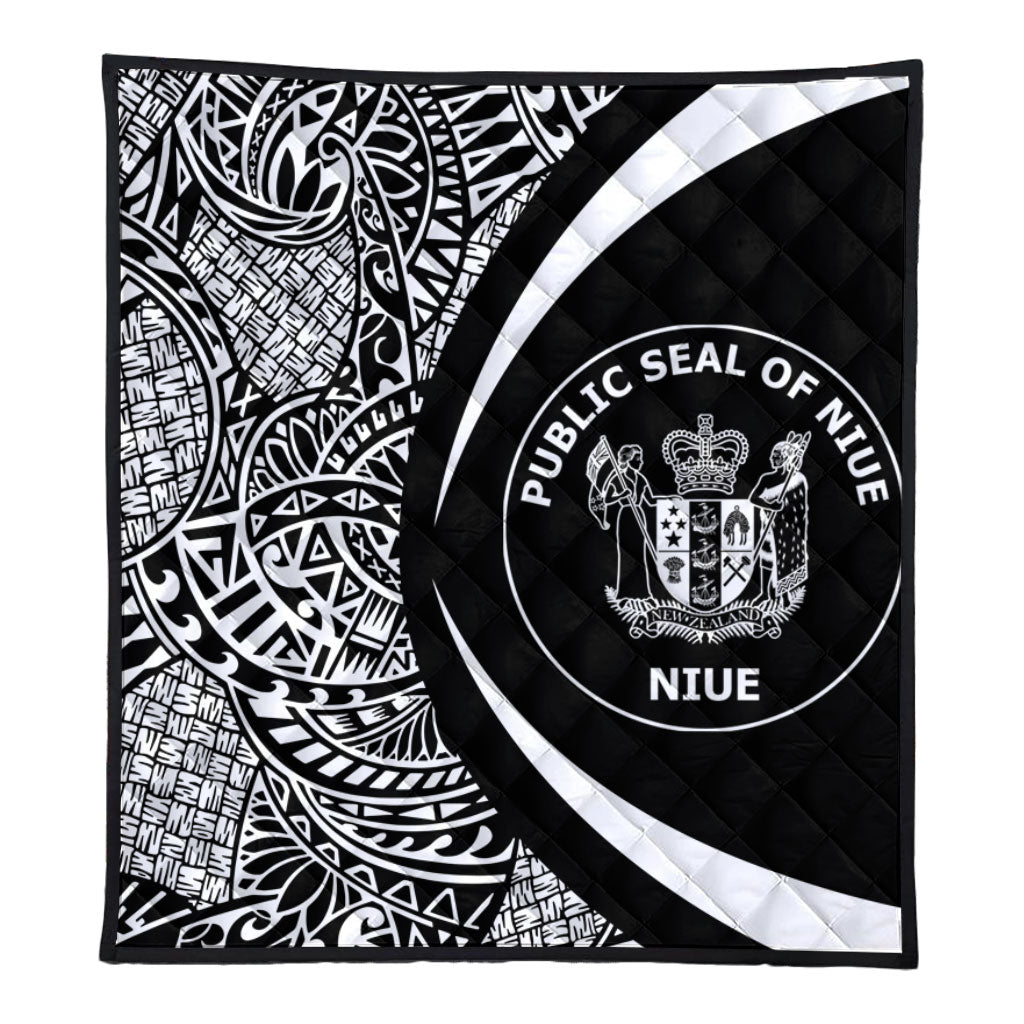 Niue Premium Quilt Lauhala White Circle Style