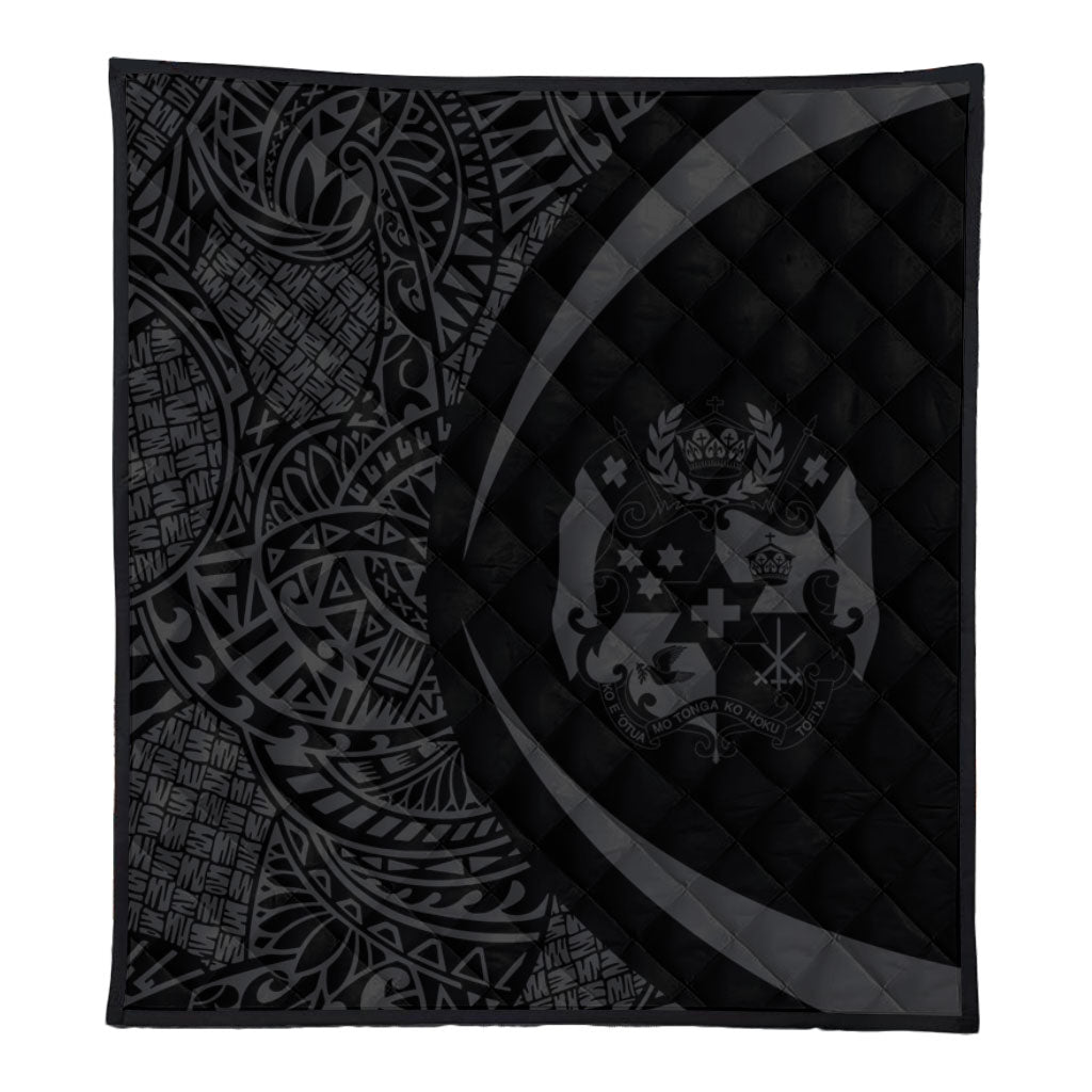 Tonga Premium Quilt Lauhala Gray Circle Style