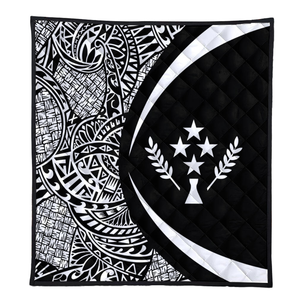 Kosrae Premium Quilt Lauhala White Circle Style